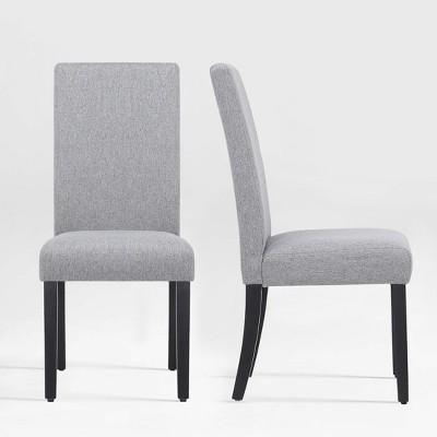 WestinTrends  Upholstered Linen Fabric Dining Chair (Set of 2)