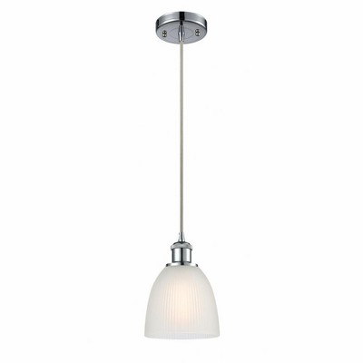 Castile - 1 Light Cord Hung Mini Pendant In Industrial Style-9 Inches Tall and 6 Inches Wide