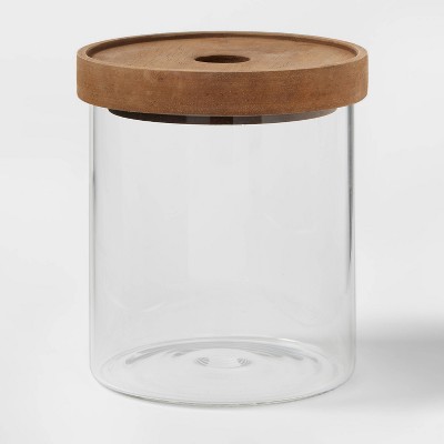 Square Large Glass Jar With Bamboo Lid Large Kitchen - Temu