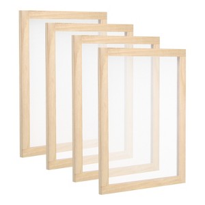 Unique Bargains Wood Hand-polished Sturdy Papermaking Frame for DIY Dried Flowers 4 Pcs - 1 of 4