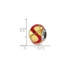 Black Bow Jewelry Sterling Silver, Yellow and Red Swirl Murano Glass Bead Charm - 2 of 3