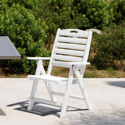 WestinTrends Malibu HDPE Adjustable Highback Folding Patio Dining Chair