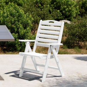 WestinTrends Malibu HDPE Adjustable Highback Folding Patio Dining Chair - 1 of 4