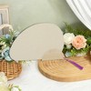 Unique Bargains Portable Double-Sided Short Handle Round Xuan Paper Plover Folding Fan 1 Pc - 4 of 4