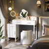 Aheaplus Vanity Desk with 4 Storage Drawers, Modern Makeup Vanity Table with Charging Station - 3 of 4