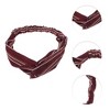 Unique Bargains Women's Fashion Pinstripe Pattern Cross Elastic Hairband 1 Pc - 2 of 4