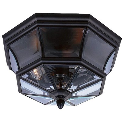 Quoizel Lighting Newbury 3 - Light Flush Mount In Mystic Black : Target