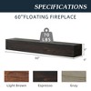 COWLOWN 60 in. Espresso Rustic Wood Fireplace Mantel Wall-Mounted Floating Shelf for Home - 4 of 4