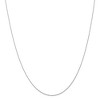 Black Bow Jewelry 0.5mm, 10k White Gold, Cable Rope Chain Necklace - 3 of 4