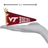Old World Christmas Blown Glass Ornament for Christmas Tree, Virginia Tech Hokies Pennant - 3 of 4