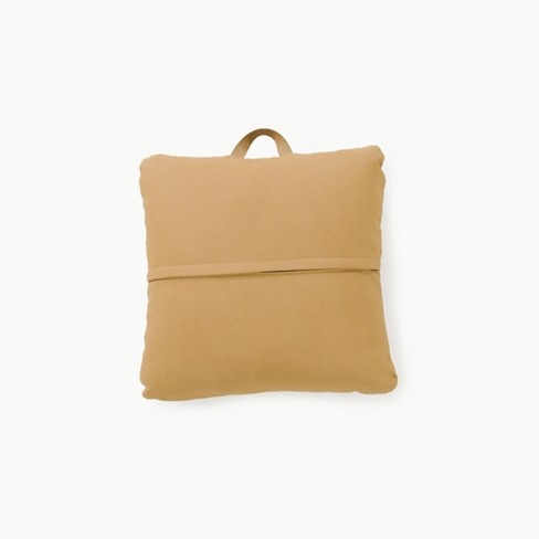 Gathre Mini Square Kids Floor Cushion Camel Faux Leather Bean Bag Chair For Kids Indoor Use Ages 1 5 Brown Target