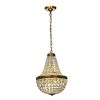 ALOADECOR Vintage Glam Crystal Basket Chandelier in Antique Gold - 3 of 4