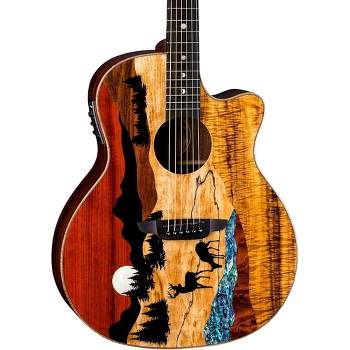 Luna Guitars Vista Deer Tropical Wood Acoustic-Electric Guitar