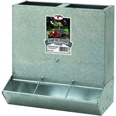 Little Giant BPF3 Heavy Duty Mountable 3 Hole Baby Piglet Livestock Trough Feeder, 9 Pound Capacity