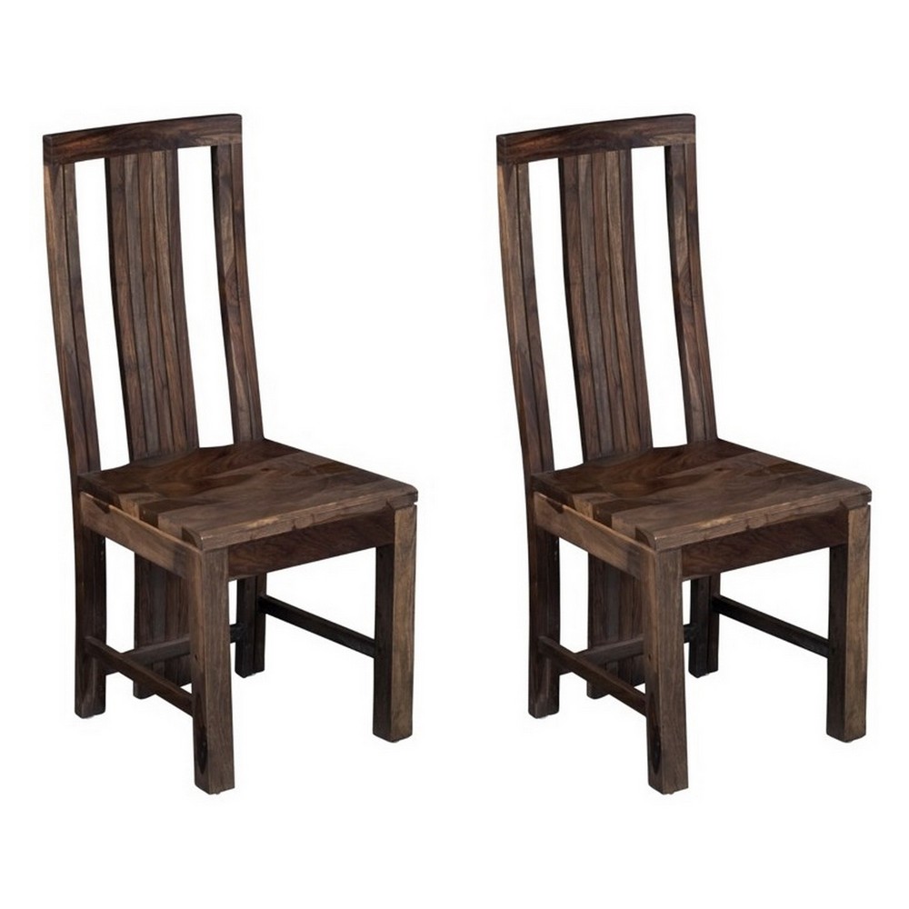 UPC 884904682599 product image for Set of 2 Treasure Trove Grayson Sheesham Dining Chairs Brown/Gray | upcitemdb.com