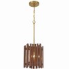 Craftmade Lighting Freeform 1 - Light Pendant in  Satin Brass/Walnut - 2 of 4