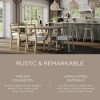 Maven Lane Yves Rustic Rectangular Wooden Dining Table in Weathered White Finish - 4 of 4