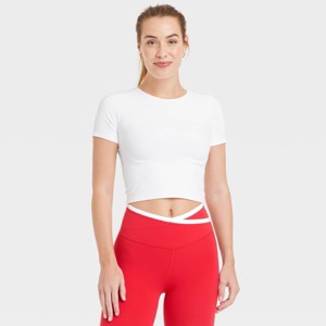 Women's Everyday Soft Cropped Short Sleeve T-Shirt - All In Motion™ - 1 of 4