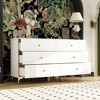 Famapy White Modern 6 Drawers Dresser With Metal Legs - image 4 of 4