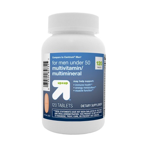 Men's Under 50 Multivitamin Dietary Supplement Tablets - 120ct - up & up™ - image 1 of 3