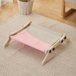 Cat Beds for Indoor, Cat Window Perch, Adjustable Wooden Seat, Easy Assembly Cat Hammock with Sturdy Clamp-On Design Wooden Cats Furniture - 1 of 4