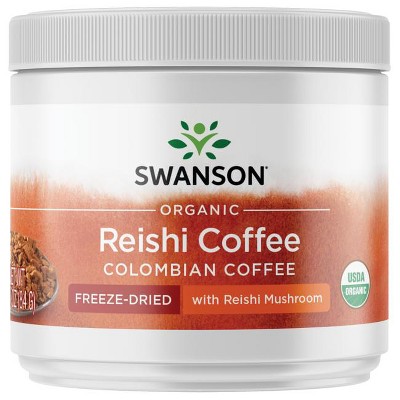 Swanson Organic Reishi Coffee Colombian - Freeze-Dried w/Reishi Mushroom 3 oz Jar.
