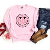 Simply Sage Market Women's Graphic Sweatshirt Leopard Heart Eyes Smiley - 3 of 4