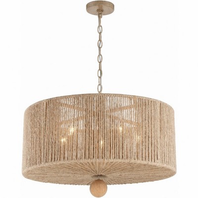 Crystorama Lighting Jessa 5 - Light Pendant in  Burnished Silver