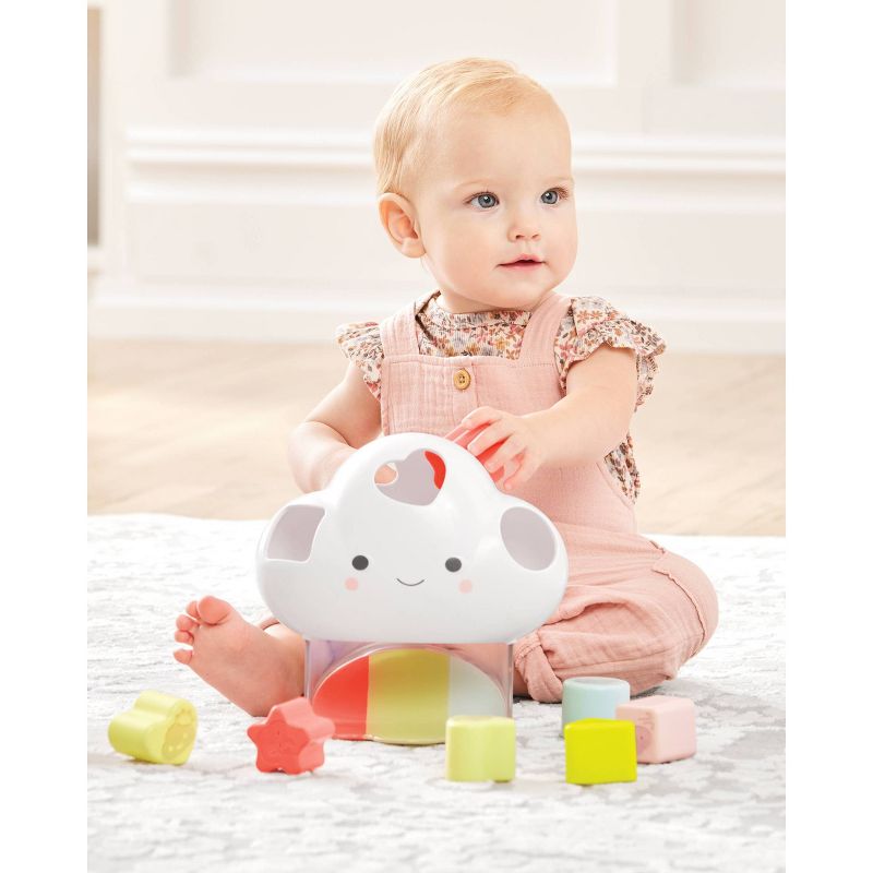 Skip Hop Silver Lining Cloud Shape Sorter Baby Learning Toy, 4 of 13