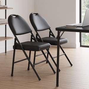 Set of 2/4/6 Folding Chairs with and Non-Slip Feet Pads Party Chairs for Indoors and Outdoors, Room, Dining Room - 1 of 4