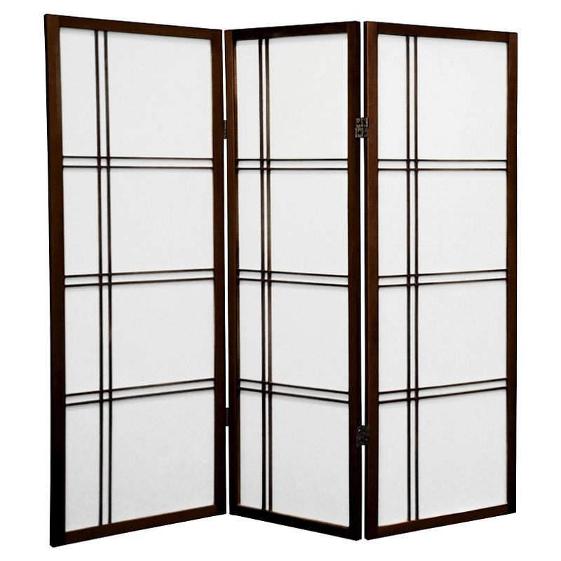 4 ft. Tall Double Cross Shoji Screen (3 Panels) - Oriental Furniture, 1 of 3