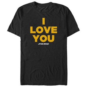 Men's Star Wars Princess Leia I Love You T-Shirt - 1 of 4