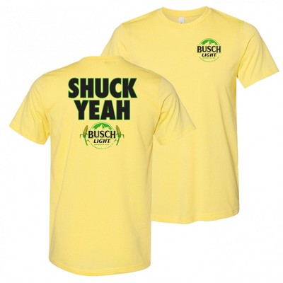 Mens Busch Light Shuck Yeah Front And Back T-Shirt