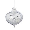 Evergreen 6" Shatterproof Outdoor Safe Battery Operated LED Teardrop Ornament, Silver - 2 of 2