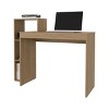 INFURNIC Desks Modern Computer Desk with Open Storage Shelving and Spacious Work Surface Easy to Assemble, Brown, 35.4"*43.3"*15.7" - 2 of 4