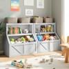Kids Bookshelf & Toy Organizer with Cubby - Wood Large Cubbies Storage for Playroom,Nursery,Bedroom - 3 of 4