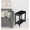 HomeRoots 24" Black End Table With Shelf - 2 of 4
