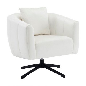 Karl Home Metal Leg Velvet Swivel Chair - 1 of 4