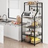 Kitchen Bakers Rack Microwave Oven Stand with 2 Large Wire Basket Industrial Coffee Bar Station - 4 of 4