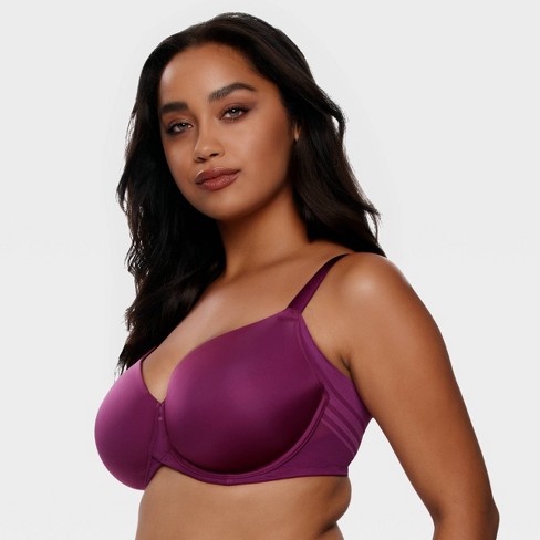 Paramour Women's Plus Size Marvelous Side Smoother Seamless Bra - Berry  Purple 42DD