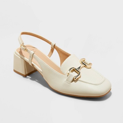 Women's Justina Slingback Heels with Memory Foam Insole - A New Day™