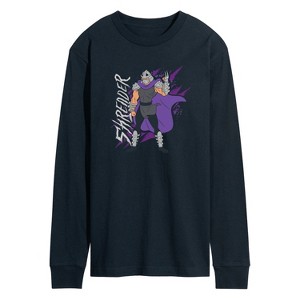 Men's - Teenage Mutant Ninja Turtles - Shredder Slash Long Sleeve Graphic T-Shirt - 1 of 4