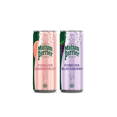 Maison Perrier Forever Mix Pack, Blackberry & Grapefruit - 11.15 Fl Oz Can (Pack of 48)