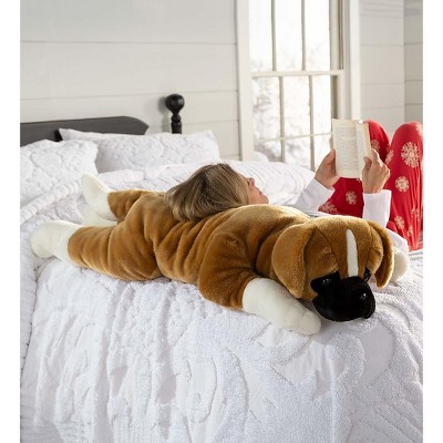 Plow & Hearth Boxer Plush Body Pillow