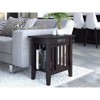AFI Mission Solid Wood Mid-Century End Table with USB Charger in Espresso - 2 of 4