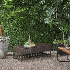 NicBex Storage Bench with Metal Frame PE Wicker for Bedroom and Entryway - 1 of 4