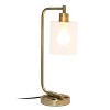 Creekwood Home Vintage Vantage 18.8" Curved Arm Desk Lamp with Glass Shade and USB Ports - 4 of 4
