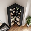 71.8'' Corner Bookshelf - Farmhouse Corner Bookcase, Large L-Shaped Bookshelf, 5 Tier Display Shelf, Heavy Duty Bookcases, Bookshelves with Storage - 3 of 4