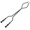Barton 5Pc Fireplace Tools Black Iron w/Stand Poker Shovel Tongs Brush Fire Set - 4 of 4