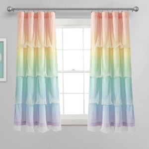 Lush Decor Rainbow Ombre Nerina Window Curtain Rainbow Pair 36x63 - 1 of 4